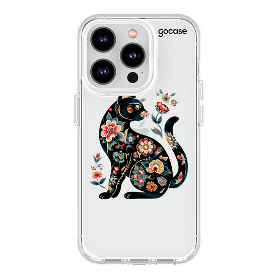 Capinha para celular  Floral Cat