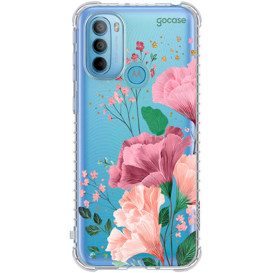 Capinha para celular  Floral e Iniciais