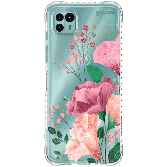 Capinha para celular  Floral e Iniciais