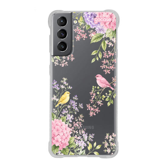 Capinha para celular  Floral & Pássaros