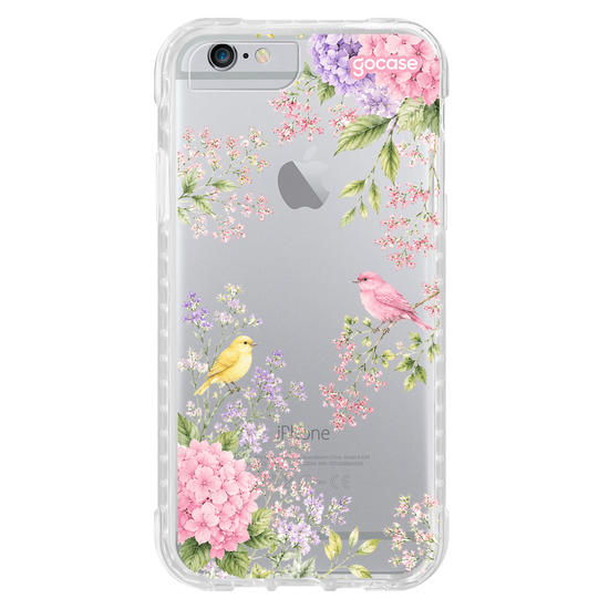 Capinha para celular  Floral & Pássaros
