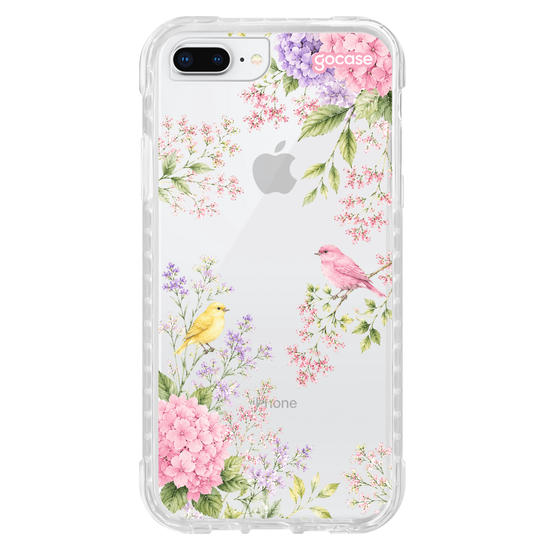 Capinha para celular  Floral & Pássaros