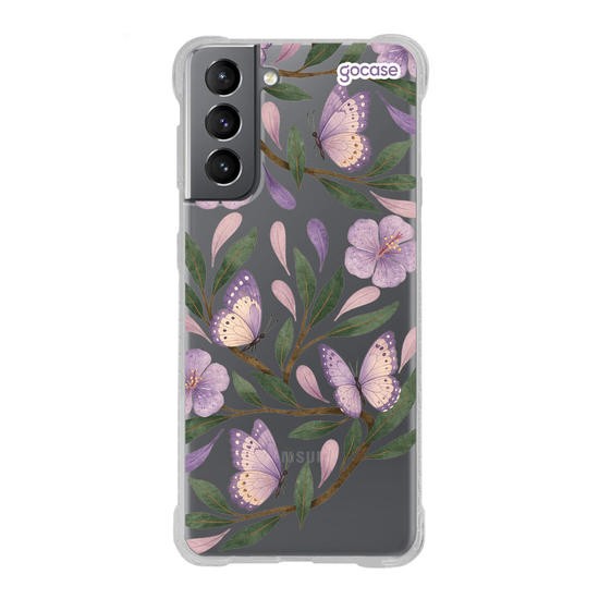 Capinha para celular  Floral Lilás