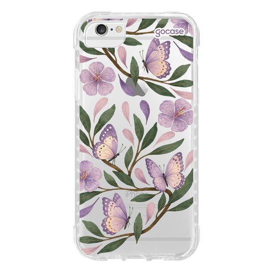 Capinha para celular  Floral Lilás