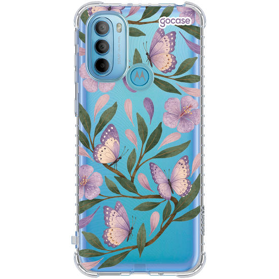 Capinha para celular  Floral Lilás