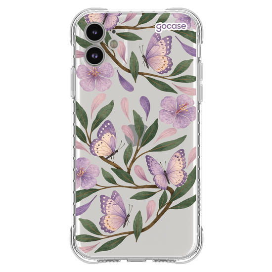 Capinha para celular  Floral Lilás