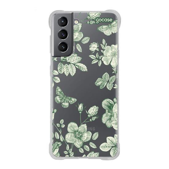 Capinha para celular  Floral Line Green