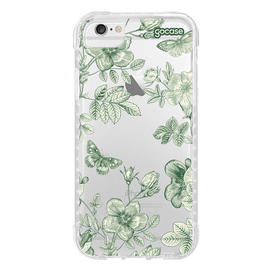 Capinha para celular  Floral Line Green