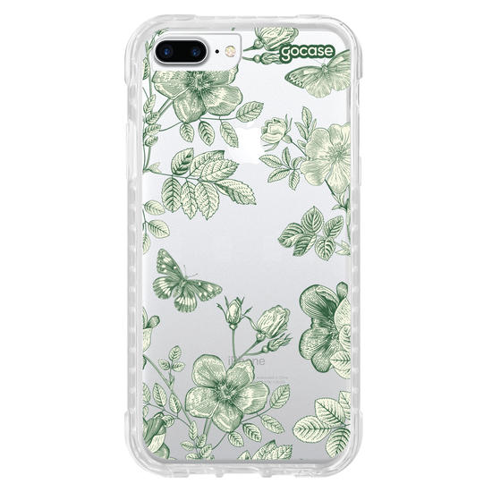 Capinha para celular  Floral Line Green