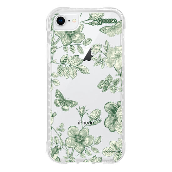 Capinha para celular  Floral Line Green
