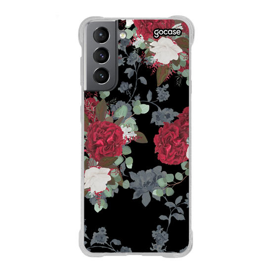 Capinha para celular Floral Vintage - Preta