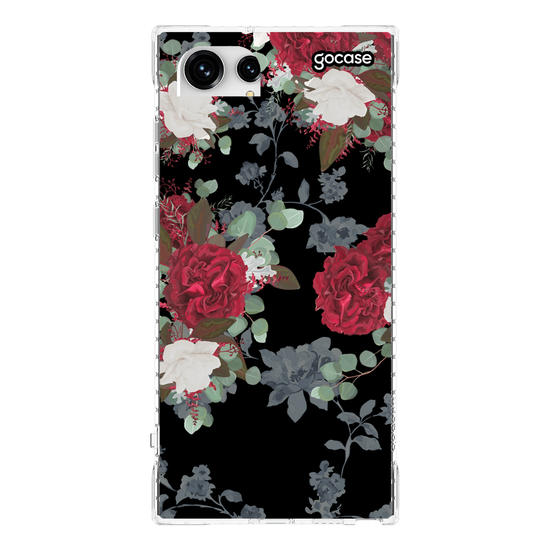 Capinha para celular Floral Vintage - Preta