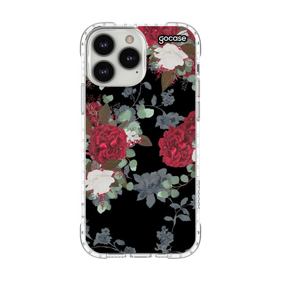 Capinha para celular Floral Vintage - Preta
