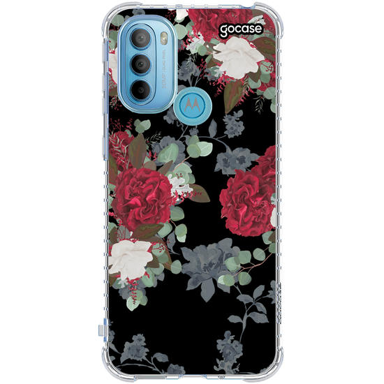 Capinha para celular Floral Vintage - Preta