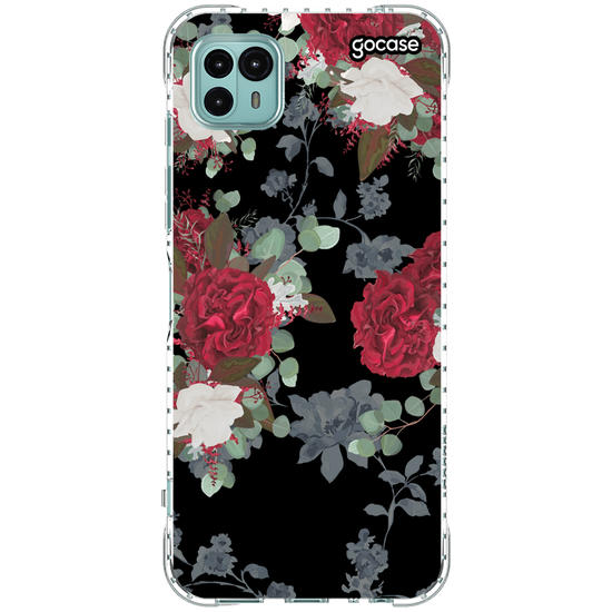 Capinha para celular Floral Vintage - Preta