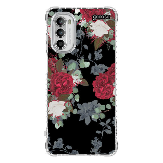 Capinha para celular Floral Vintage - Preta