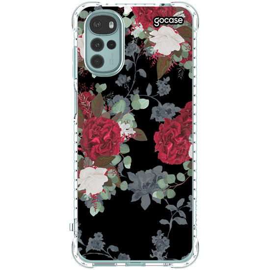 Capinha para celular Floral Vintage - Preta