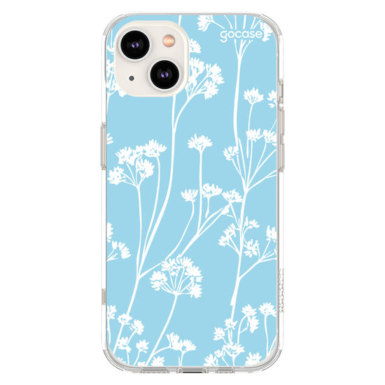 Capinha para celular Floral White Pattern
