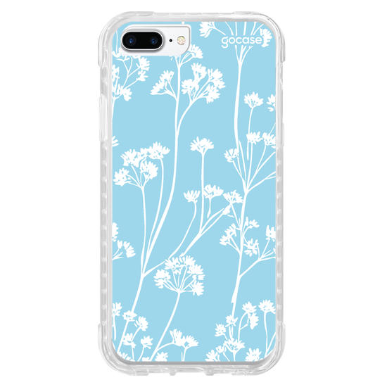 Capinha para celular Floral White Pattern