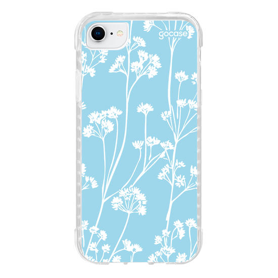 Capinha para celular Floral White Pattern
