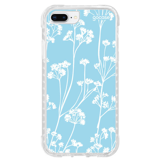 Capinha para celular Floral White Pattern