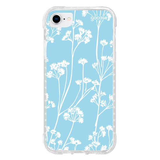 Capinha para celular Floral White Pattern