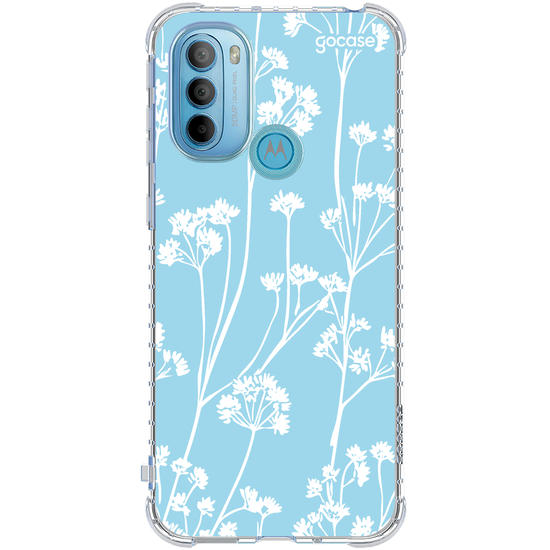 Capinha para celular Floral White Pattern