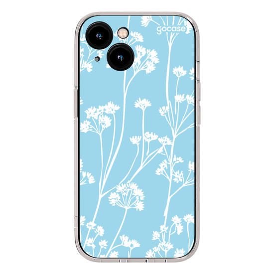 Capinha para celular Floral White Pattern