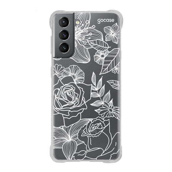 Capinha para celular Floral White