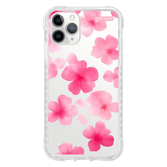 Capinha para celular  Flores Aquarela Rosa