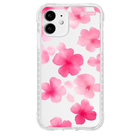 Capinha para celular  Flores Aquarela Rosa