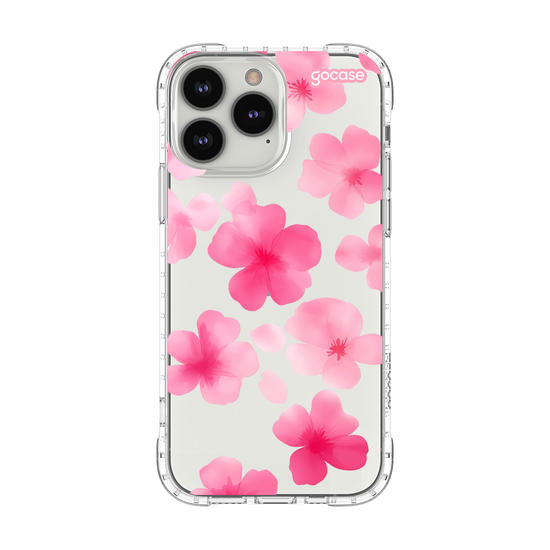 Capinha para celular  Flores Aquarela Rosa