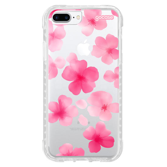 Capinha para celular  Flores Aquarela Rosa