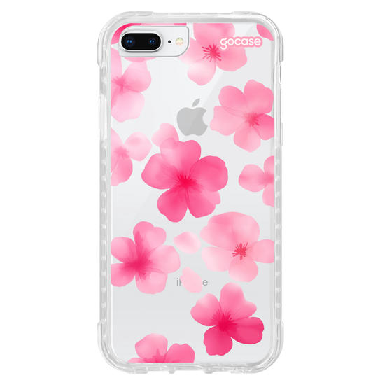 Capinha para celular  Flores Aquarela Rosa