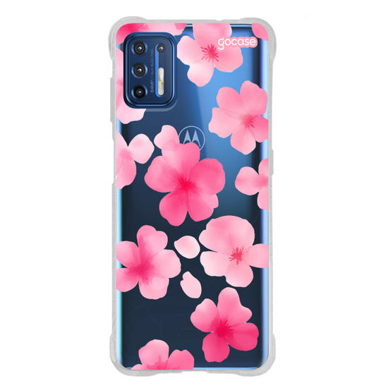 Capinha para celular  Flores Aquarela Rosa