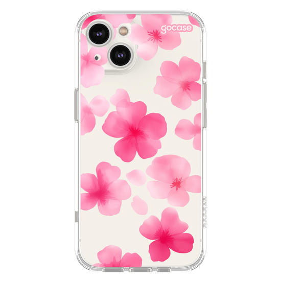 Capinha para celular  Flores Aquarela Rosa