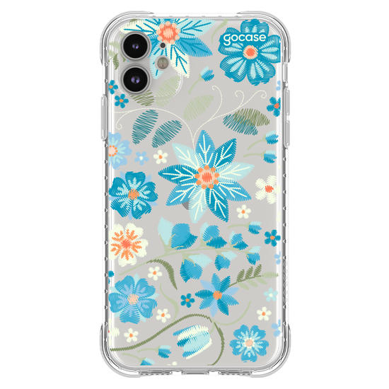 Capinha para celular  Flores Bordadas