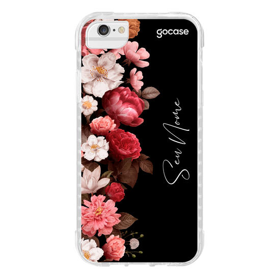 Capinha para celular Flores Clássicas Black