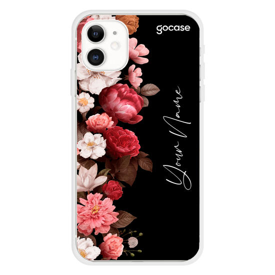 Flores Clássicas Black Phone Case