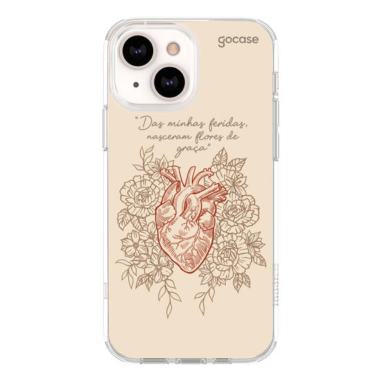 Capinha para celular  Das minhas feridas, nasceram flores de graça