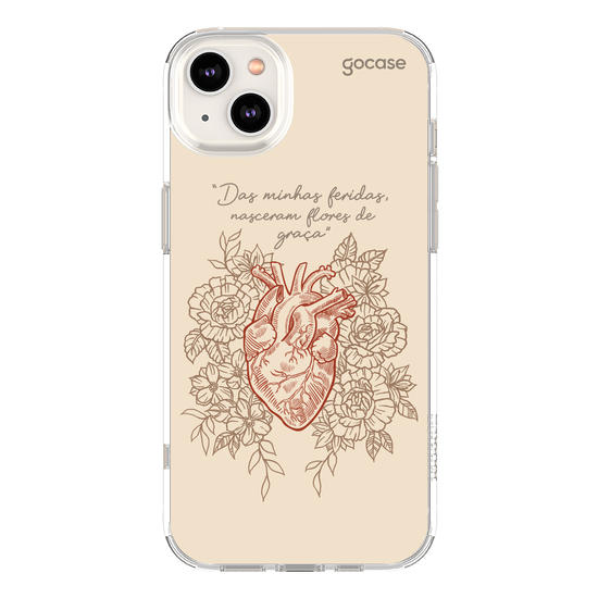 Capinha para celular  Das minhas feridas, nasceram flores de graça