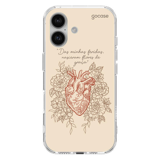 Capinha para celular  Das minhas feridas, nasceram flores de graça