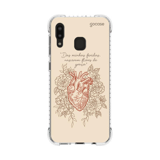 Capinha para celular  Das minhas feridas, nasceram flores de graça