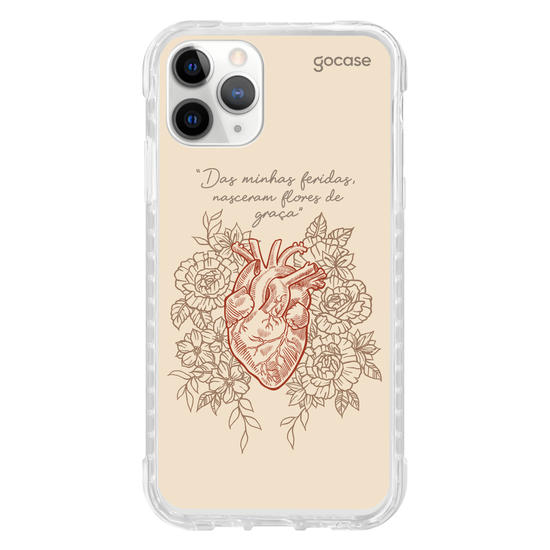Capinha para celular  Das minhas feridas, nasceram flores de graça