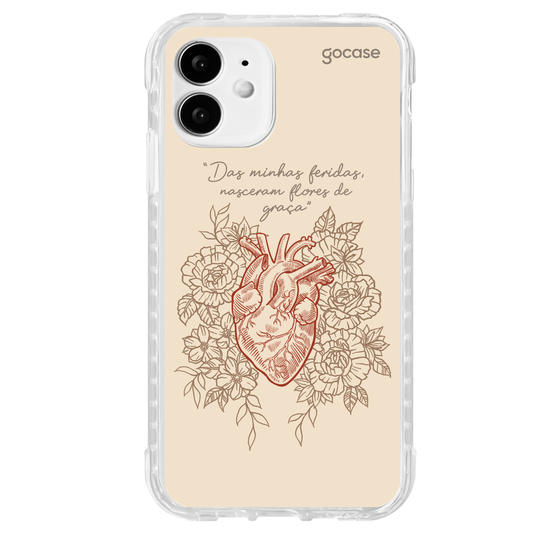 Capinha para celular  Das minhas feridas, nasceram flores de graça