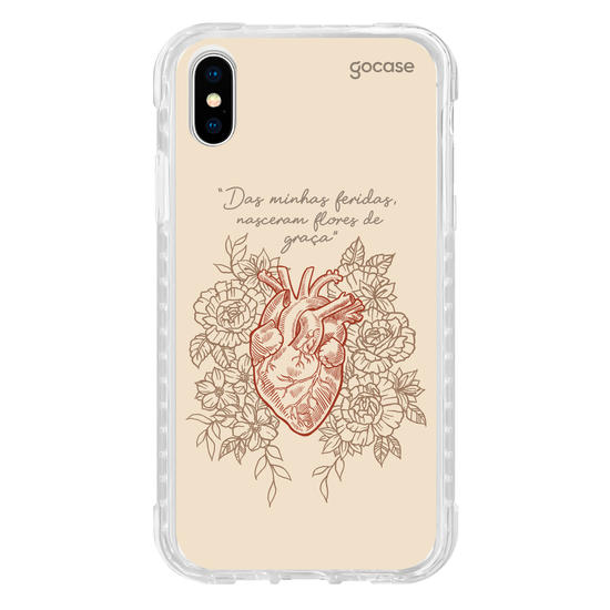 Capinha para celular  Das minhas feridas, nasceram flores de graça