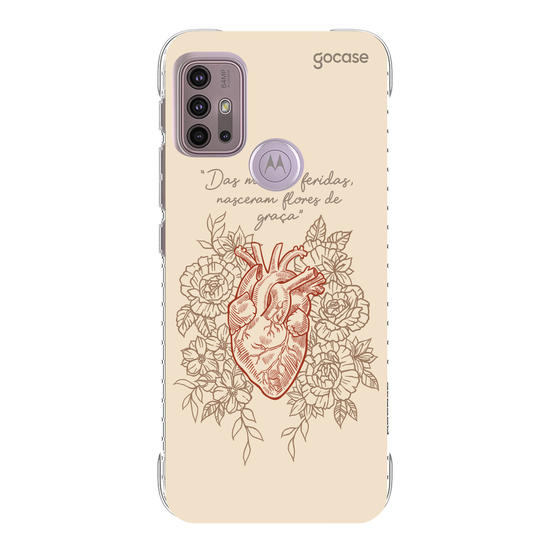 Capinha para celular  Das minhas feridas, nasceram flores de graça