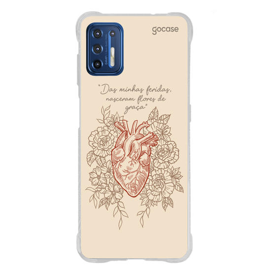 Capinha para celular  Das minhas feridas, nasceram flores de graça