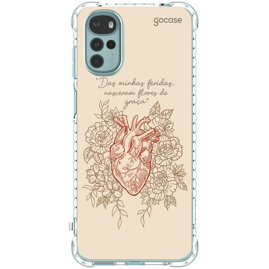 Capinha para celular  Das minhas feridas, nasceram flores de graça