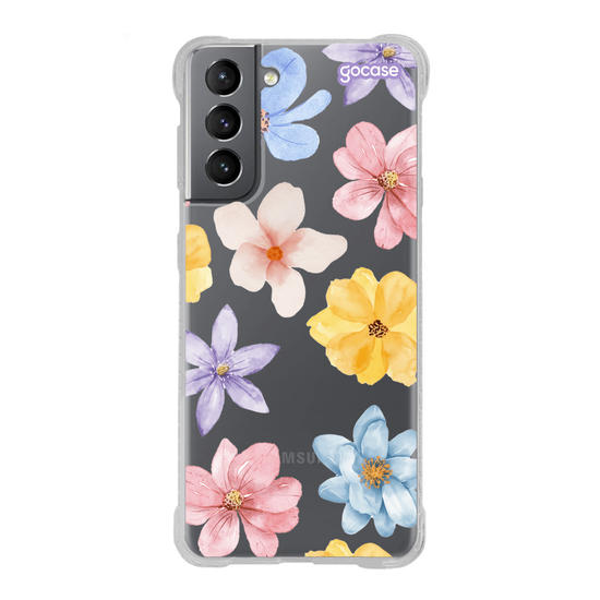 Capinha para celular  Flores do Campo em Aquarela